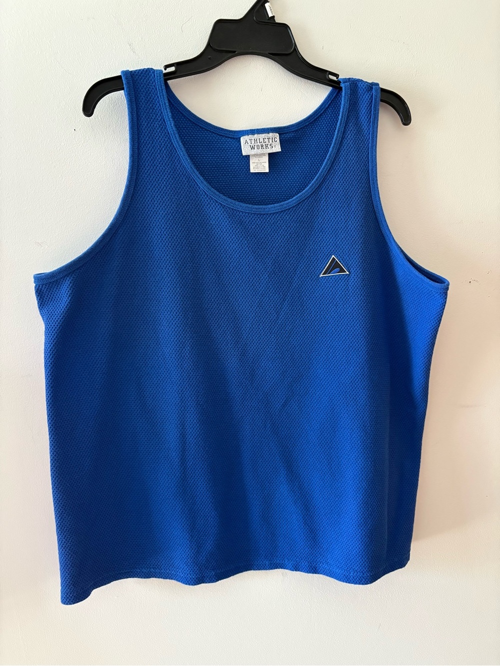 Vintage Athletic Works Men’s Retro  Ringer Blue Mesh Tank Top